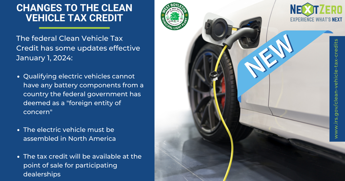 Changes to the Clean Vehicle Tax Credit Flyer image